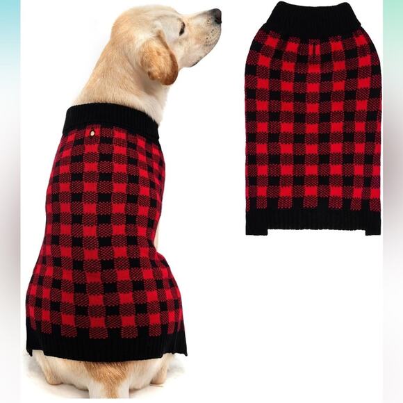 XL Black and Red Checkered Dog Shirt NWOT - Picture 4 of 11